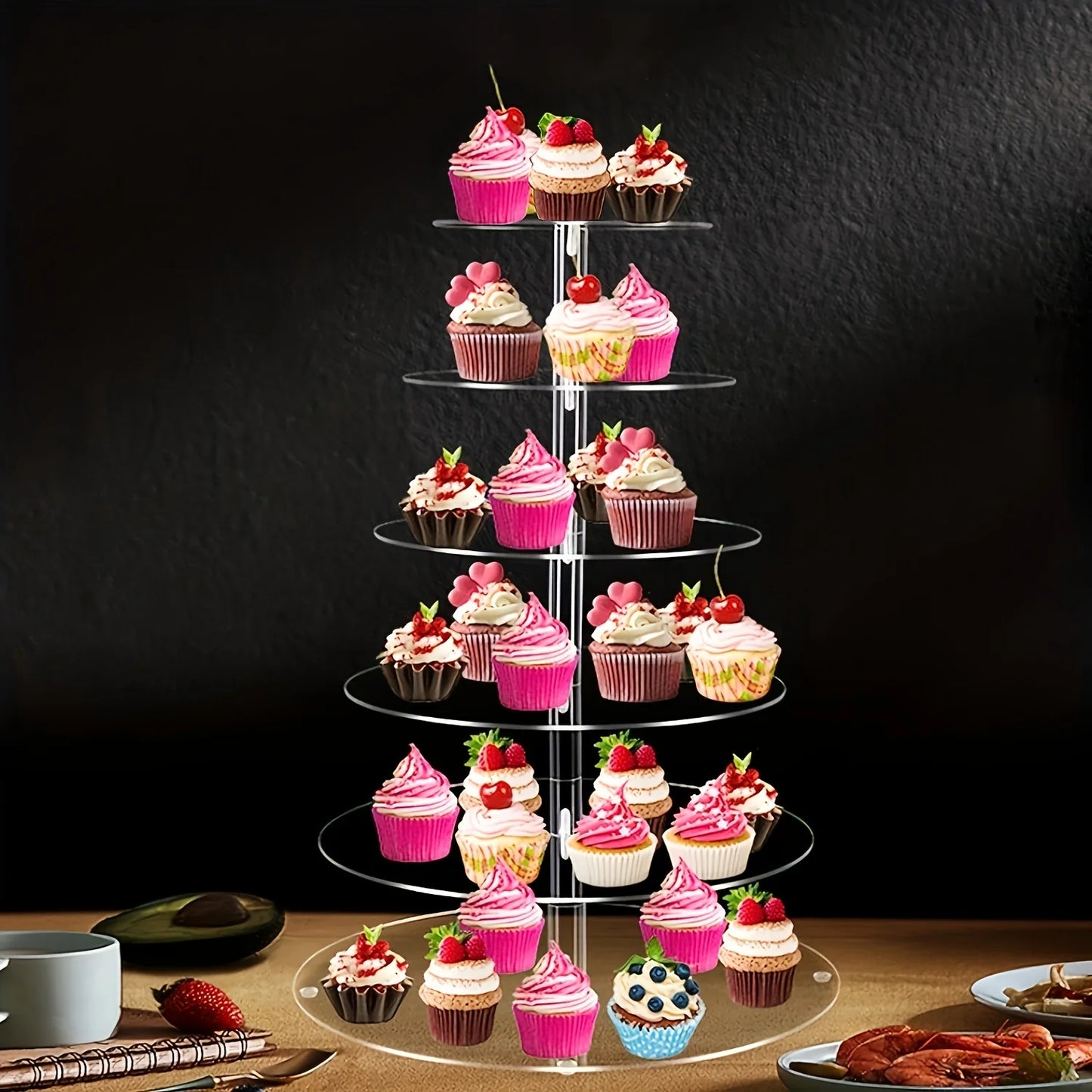 Acrylic 6-layer Cake Rack For Party, Holidays