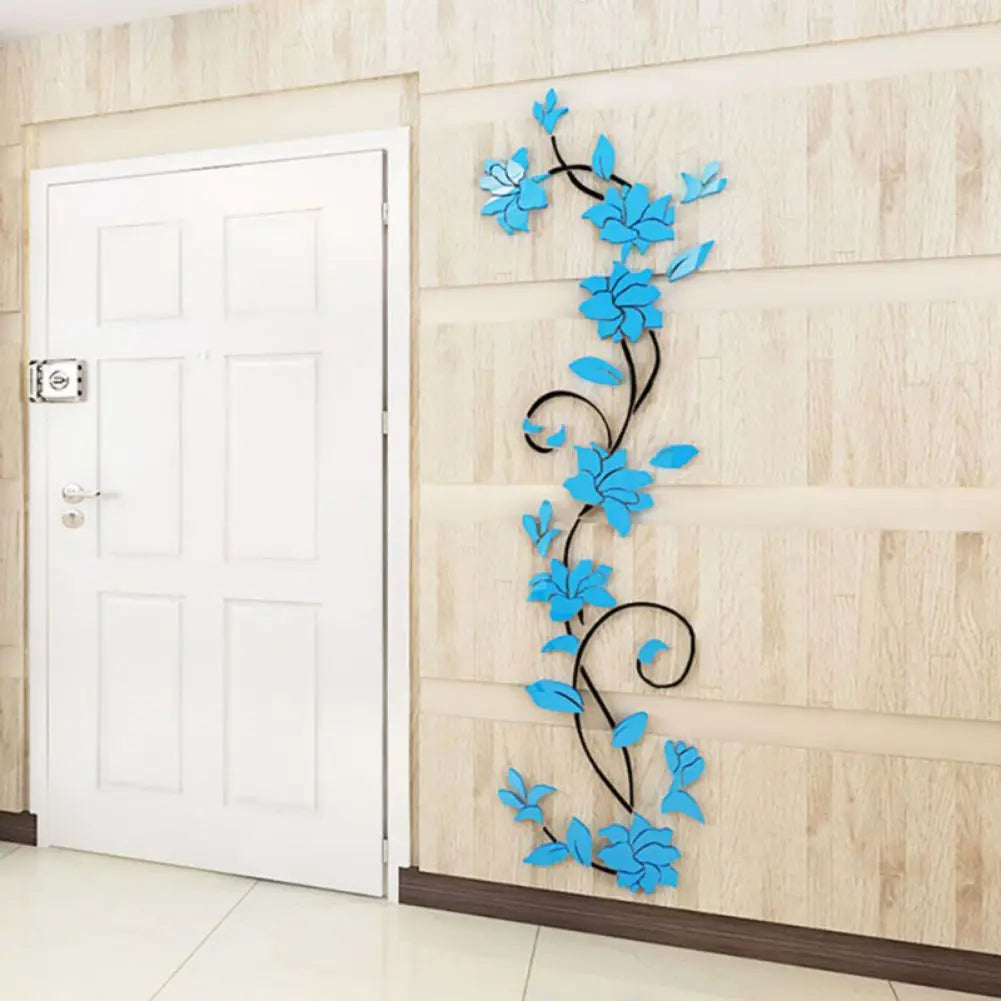 3D DIY Removable Art Wall Stickers Vinyl Flower Tree Livingroom Bedroom Decoration