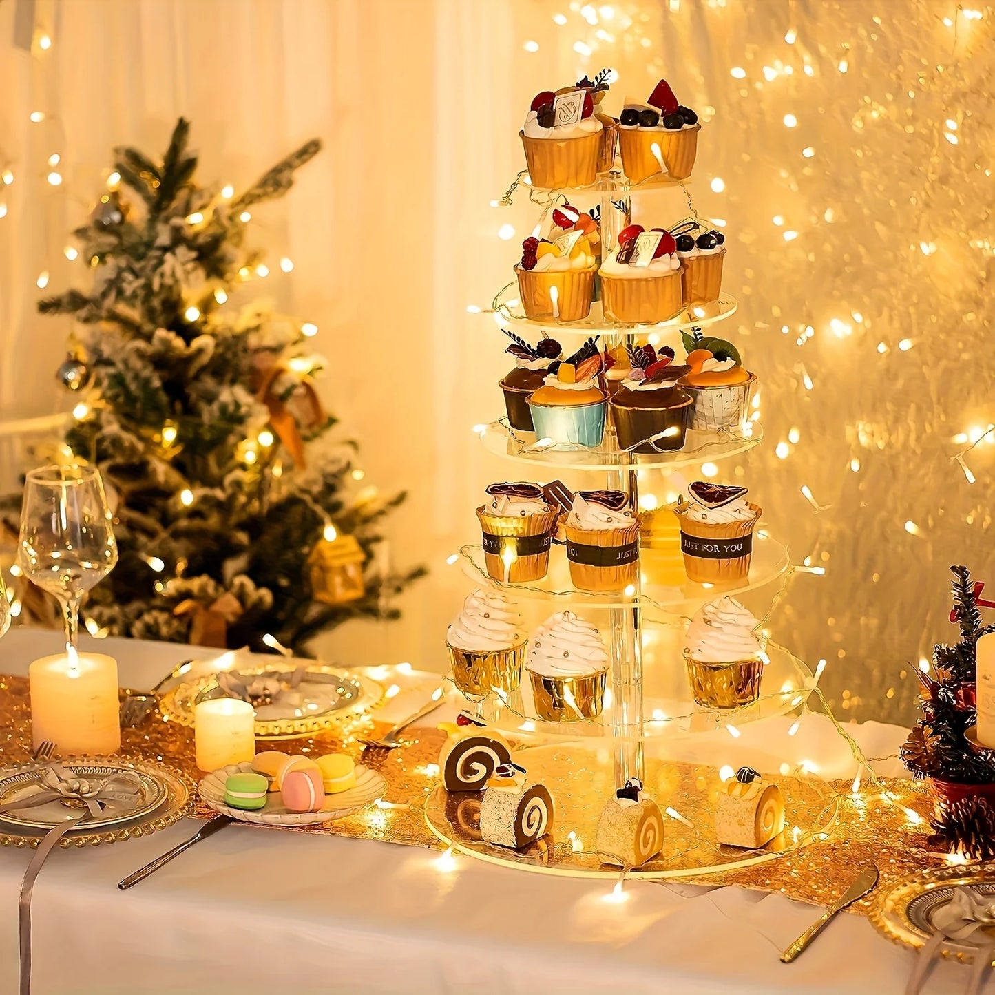 Acrylic 6-layer Cake Rack For Party, Holidays