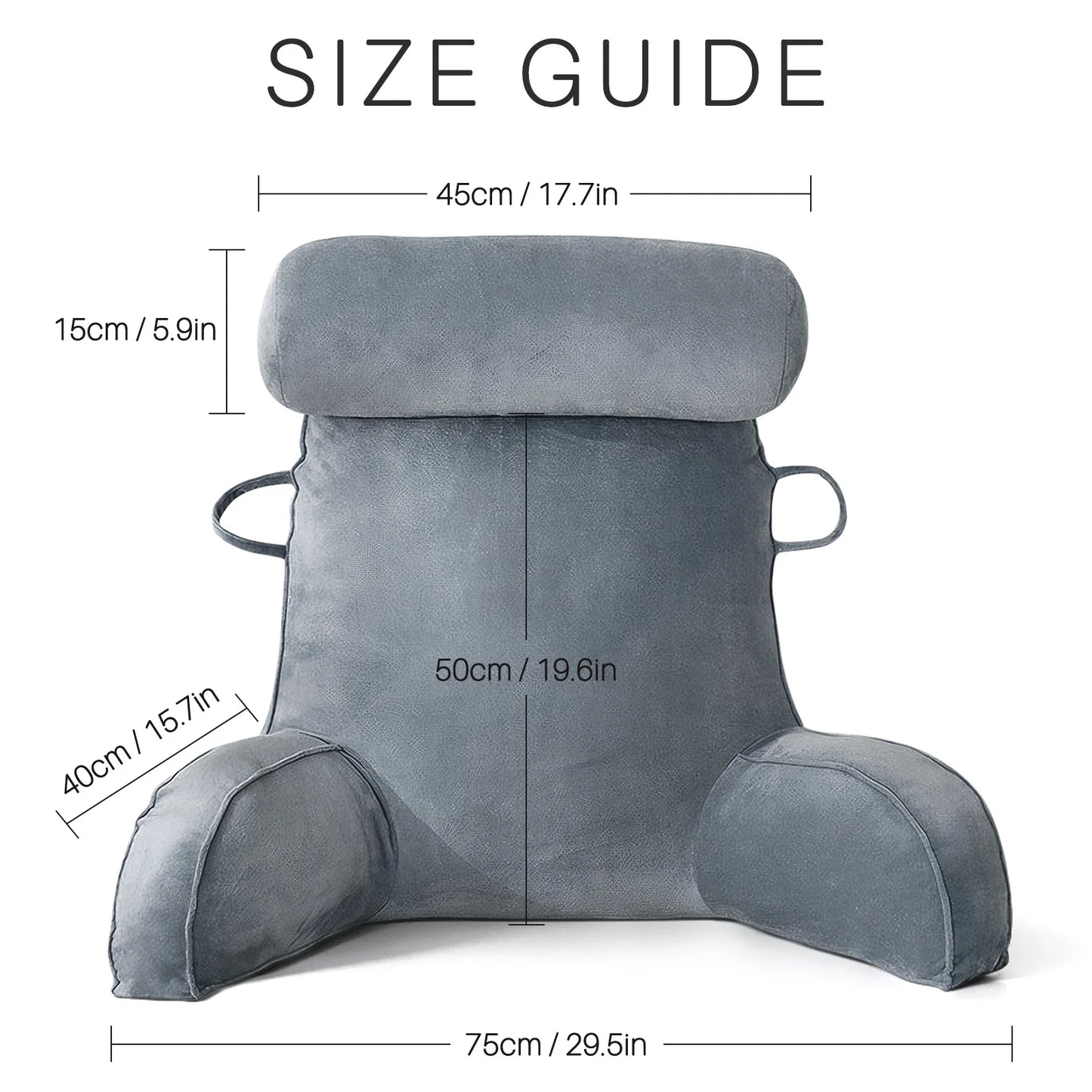 Headboard Backrest Pillow Cushion for Reading Large Bolster Support