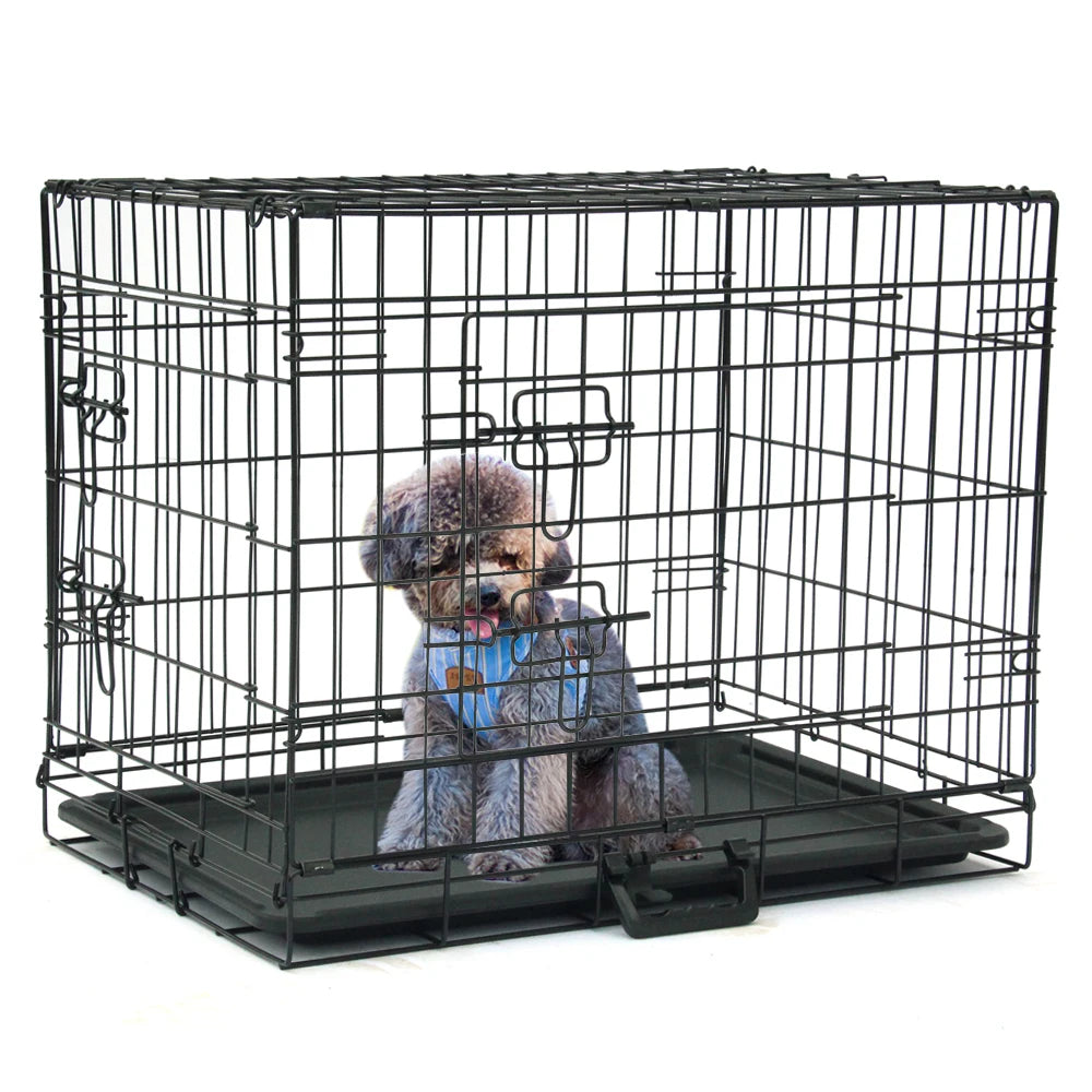 24" Folding Steel Pet Kennel Animal Playpen