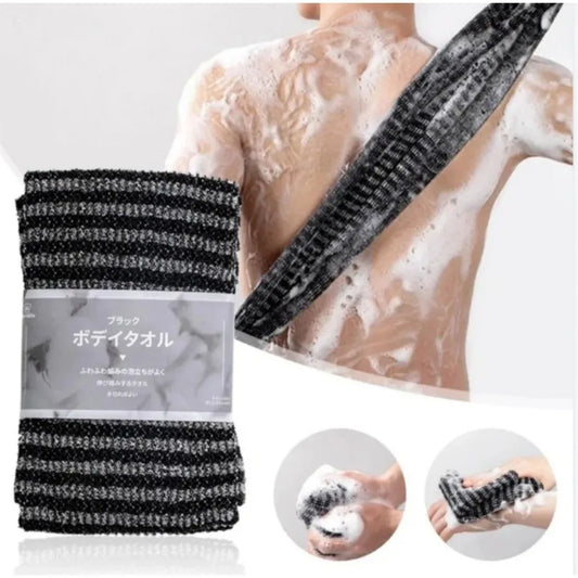 Japanese Exfoliating Washcloth Brush for Back-Body Scrub Sponge for Bath, Shower
