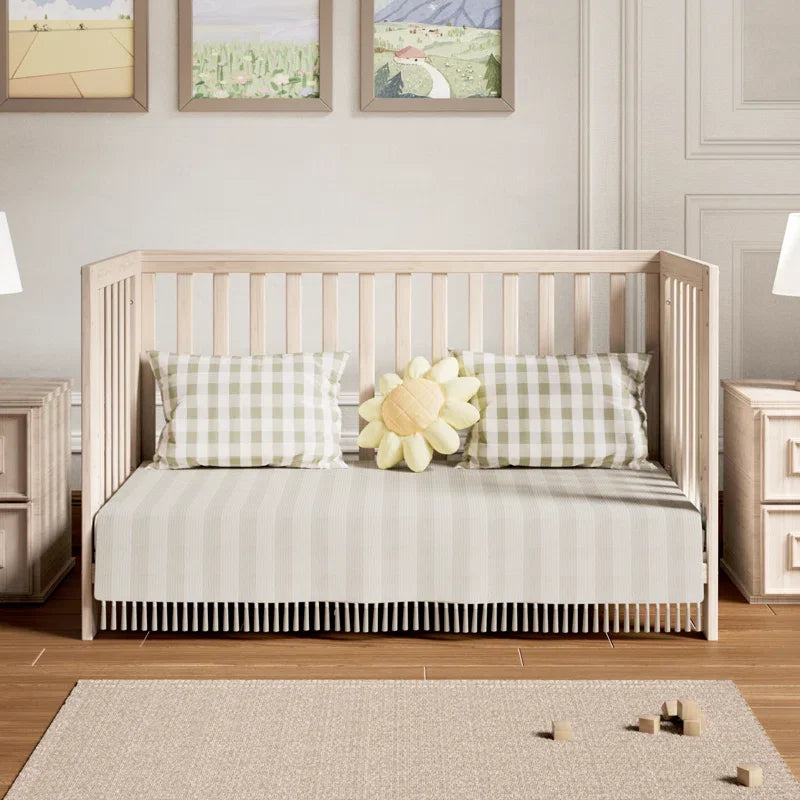 11-in-1 Convertible Baby Crib With Removable Wheels 4 Mattress Heights