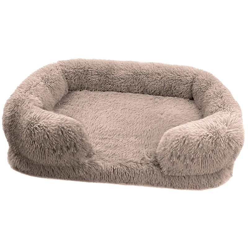 Thickened orthopedic dog bed for large dogs - easy to remove and wash plush cover