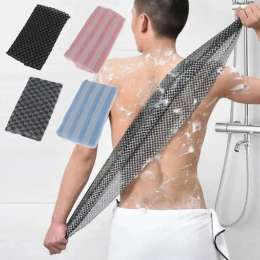 Japanese Exfoliating Washcloth Brush for Back-Body Scrub Sponge for Bath, Shower