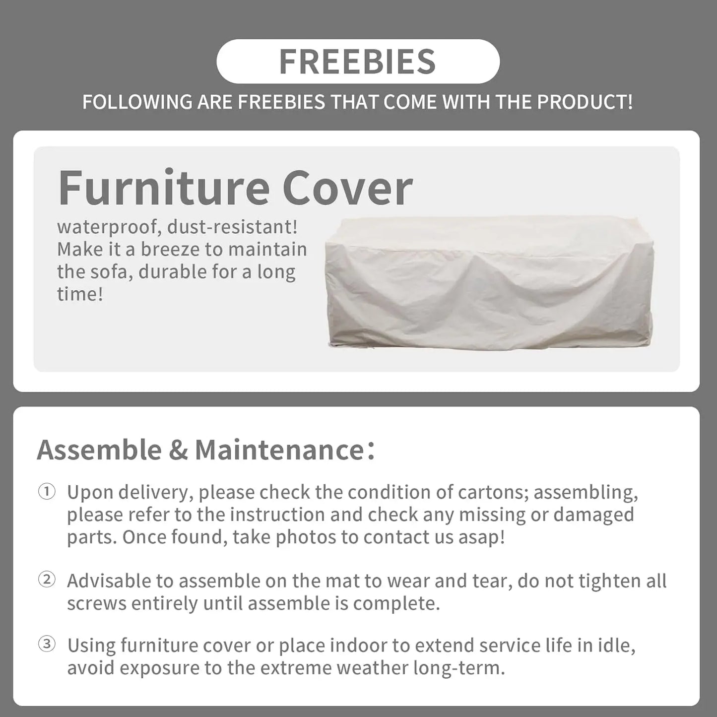 Outdoor Patio Furniture 3-seat Wicker Sofa