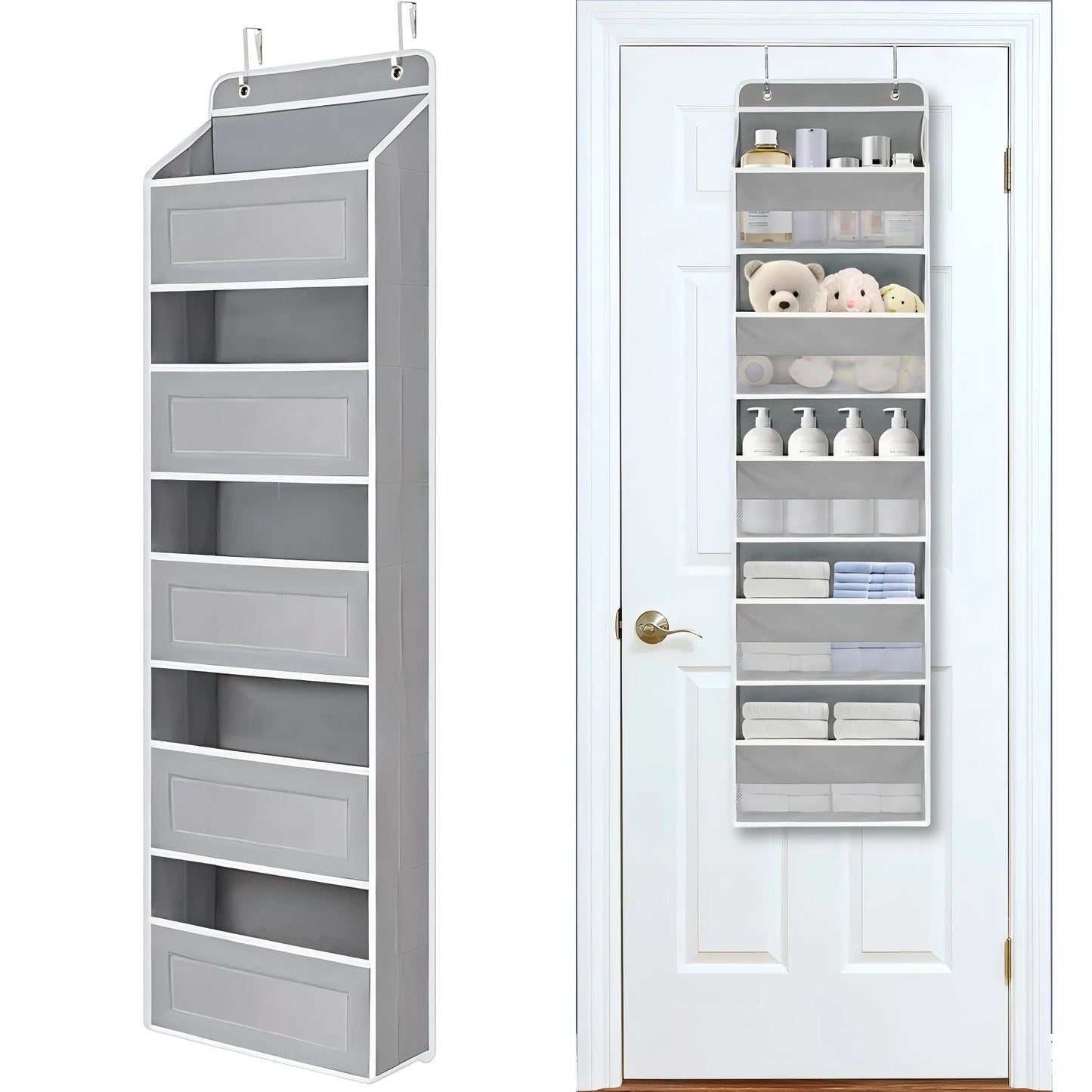 5 Layer Hanging Organizer Over The Door Organizer Hanging Storage With 5 Mesh Pockets For Pantry Bathroom Bedroom Kitchen Dorm