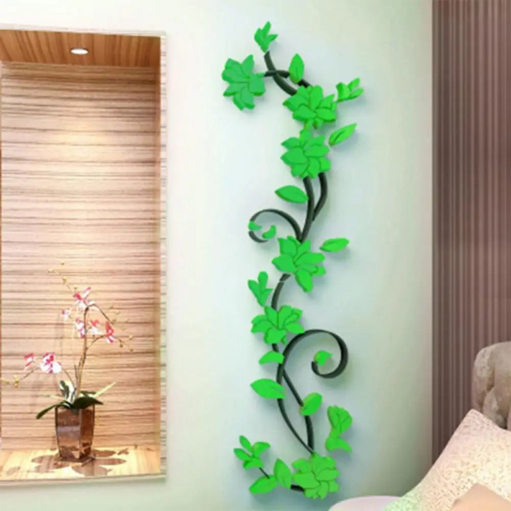 3D DIY Removable Art Wall Stickers Vinyl Flower Tree Livingroom Bedroom Decoration