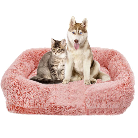 Thickened orthopedic dog bed for large dogs - easy to remove and wash plush cover