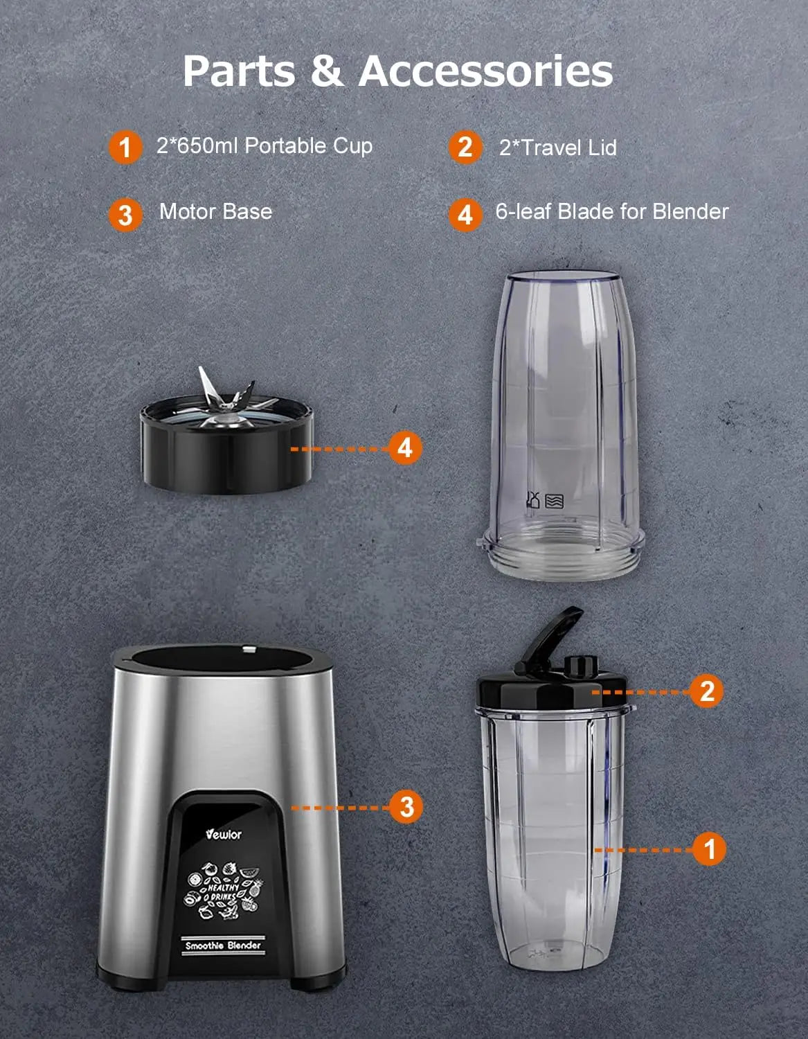 1000W Smoothie Blender for Shakes and Smoothies