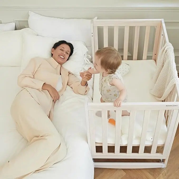 11-in-1 Convertible Baby Crib With Removable Wheels 4 Mattress Heights