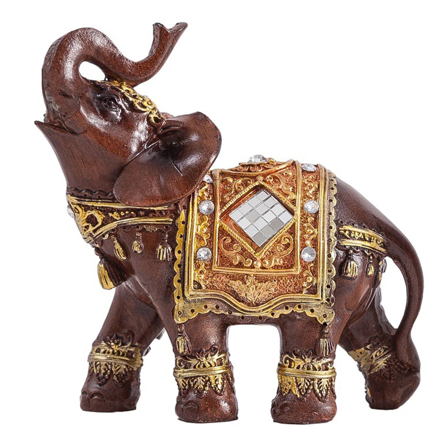 Cute Elephant Figurines Decoration Suitable for Office Wine Cooler Decor. Elephants are sacred symbols of peace, spirit and physical strength.