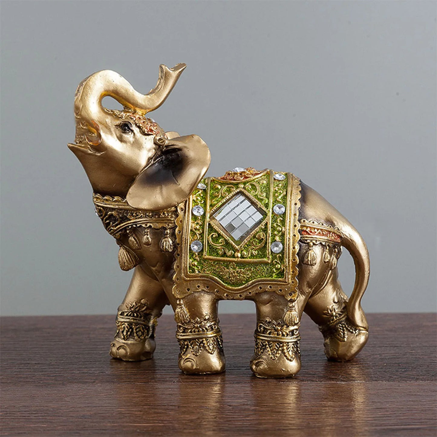 Cute Elephant Figurines Decoration Suitable for Office Wine Cooler Decor. Elephants are sacred symbols of peace, spirit and physical strength.