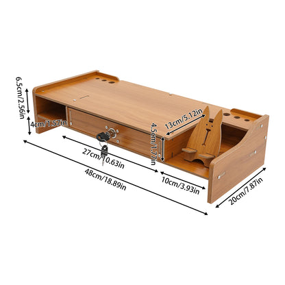 Desktop Computer Monitor Stand Riser with Drawer