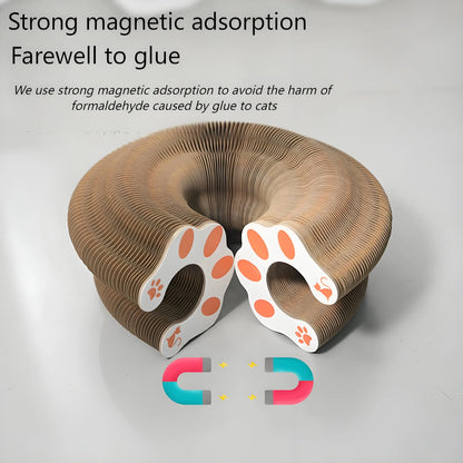 Durable Cat Scratching Board and  Paper Toy with Bell, Interactive Play & Stress Relief