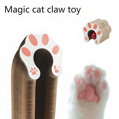 Durable Cat Scratching Board and  Paper Toy with Bell, Interactive Play & Stress Relief