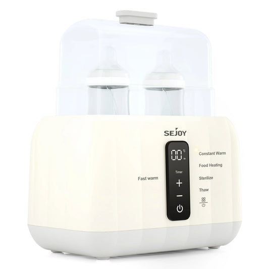 Double Baby Bottle Warmer LCD Display, Steam Sterilizer