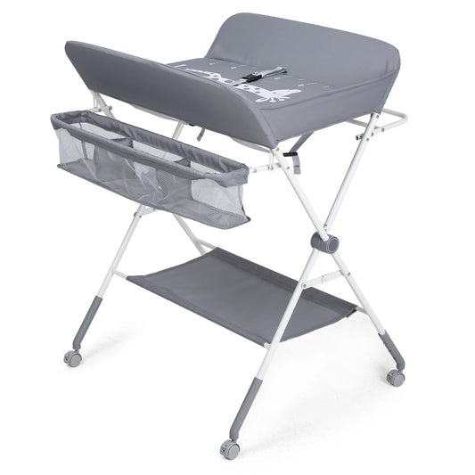 Portable Foldable Baby Changing Table with Wheels
