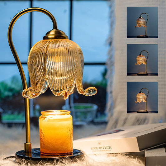 Tulip Flower Warm Candle Lamp Bedside Lamp Fireless Fragrance
