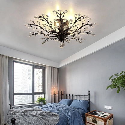 5-Lights Vintage Crystal Chandelier