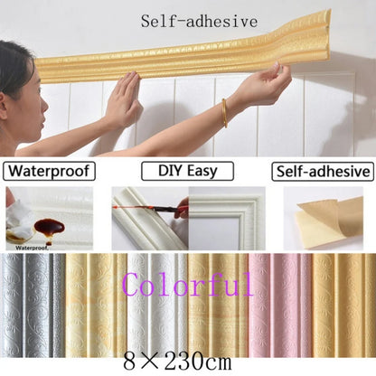 DIY Self Adhesive Flexible Foam Molding.  Wallpaper Trim 3D Decorative Wall Trim Peel and Stick Trim for Home Decor