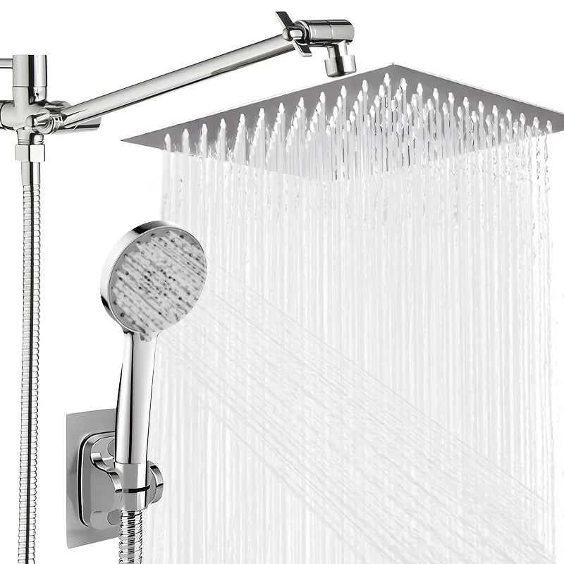 chrome plated concealed stainless steel pressurized shower set with extended lever arm,