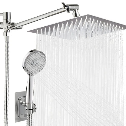 chrome plated concealed stainless steel pressurized shower set with extended lever arm,