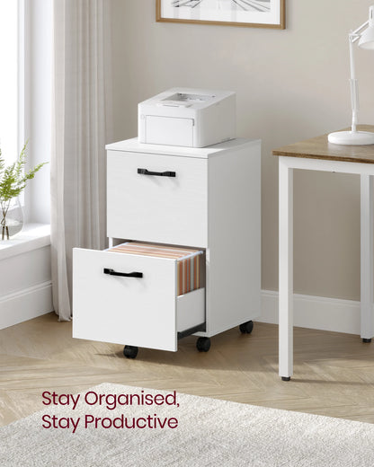2-Drawer File Cabinet, Filing Cabinet for Home Office, Small Rolling File Cabinet, Printer Stand