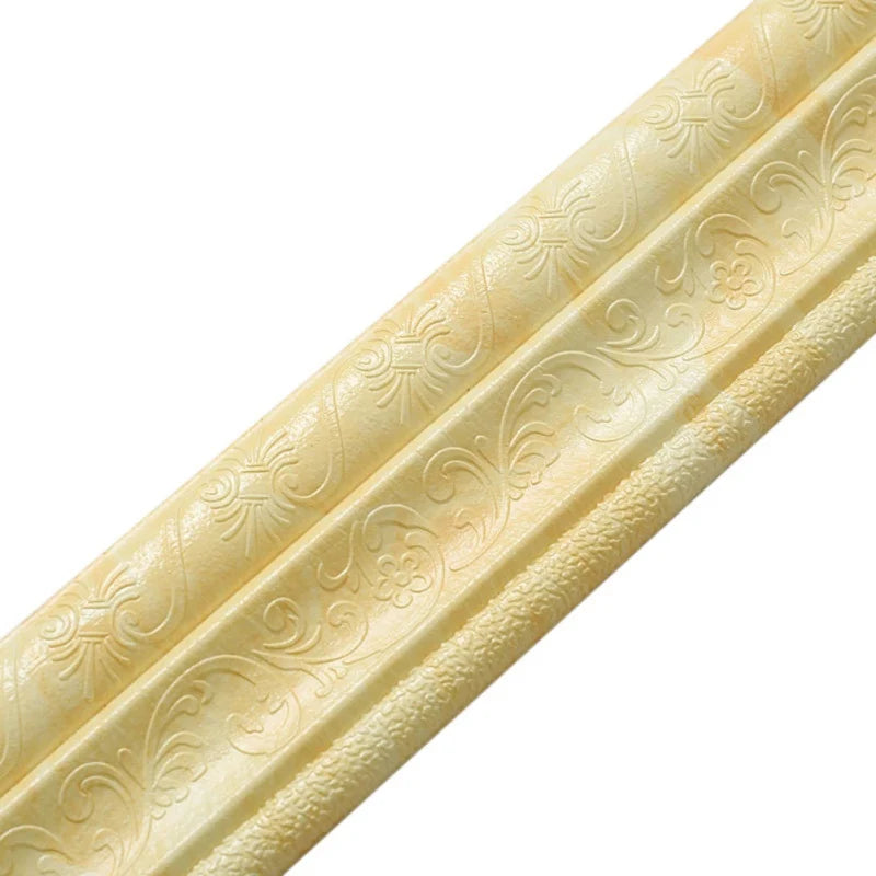 DIY Self Adhesive Flexible Foam Molding.  Wallpaper Trim 3D Decorative Wall Trim Peel and Stick Trim for Home Decor