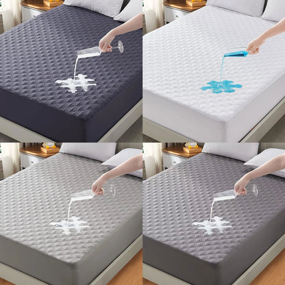 Noiseless Waterproof Mattress Pad with Deep Pocket, Washable