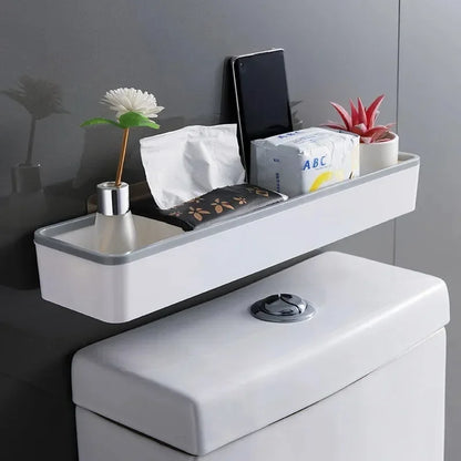 1pc Toilet Bathroom Storage Rack Hole Free