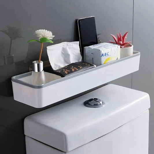 1pc Toilet Bathroom Storage Rack Hole Free
