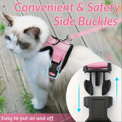 Non-Slip Adjustable Leash Cat Vest