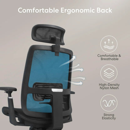 New Ergonomic Mesh Office Chair with Adjustable Lumbar Support, 120°Tilt High Back with Soft Flip Up Arms