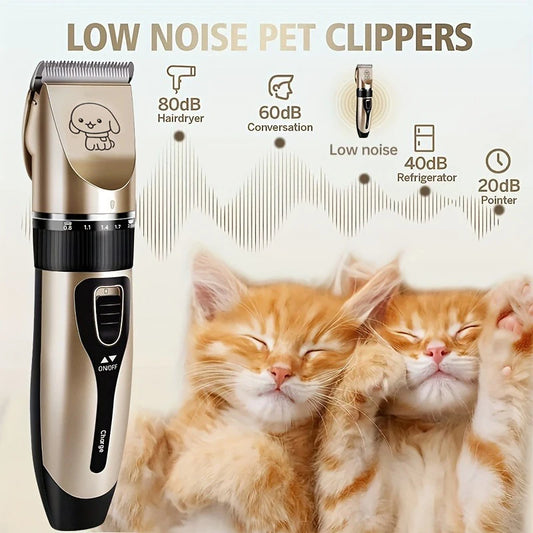 Electric Pet Hair Trimmer Kit for Professional Grooming at Home