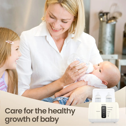 Double Baby Bottle Warmer LCD Display, Steam Sterilizer