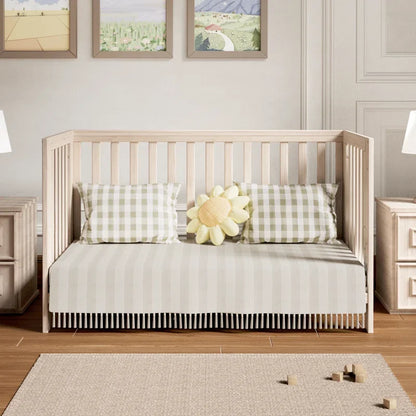 11-in-1 Convertible Baby Crib With Removable Wheels 4 Mattress Heights