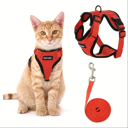 Non-Slip Adjustable Leash Cat Vest