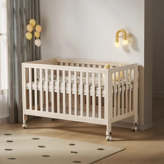 11-in-1 Convertible Baby Crib With Removable Wheels 4 Mattress Heights