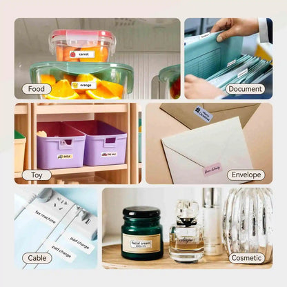 Pocket Mini Label Printer, Thermal Wireless Adhesive Sticker, DIY Name Tag Maker for School Home Office