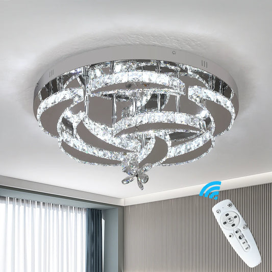Chandelier Ceiling Luxury Crystal Led Dining Room Decor  Dimmable