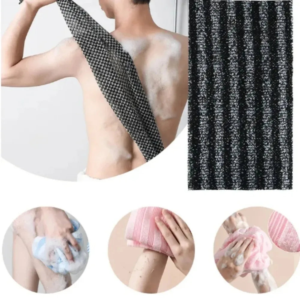 Japanese Exfoliating Washcloth Brush for Back-Body Scrub Sponge for Bath, Shower