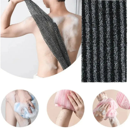 Japanese Exfoliating Washcloth Brush for Back-Body Scrub Sponge for Bath, Shower