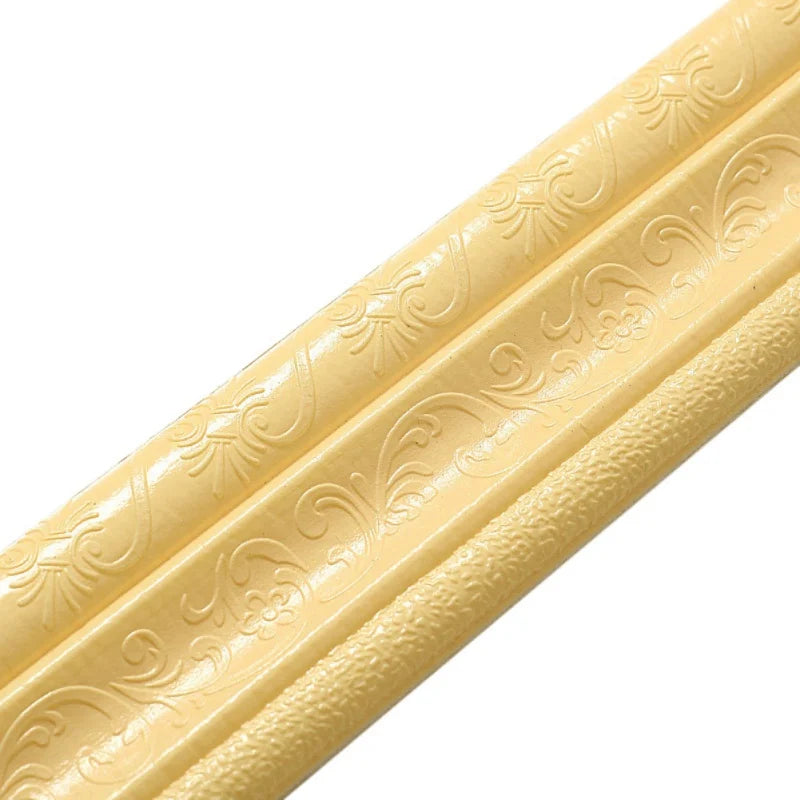 DIY Self Adhesive Flexible Foam Molding.  Wallpaper Trim 3D Decorative Wall Trim Peel and Stick Trim for Home Decor
