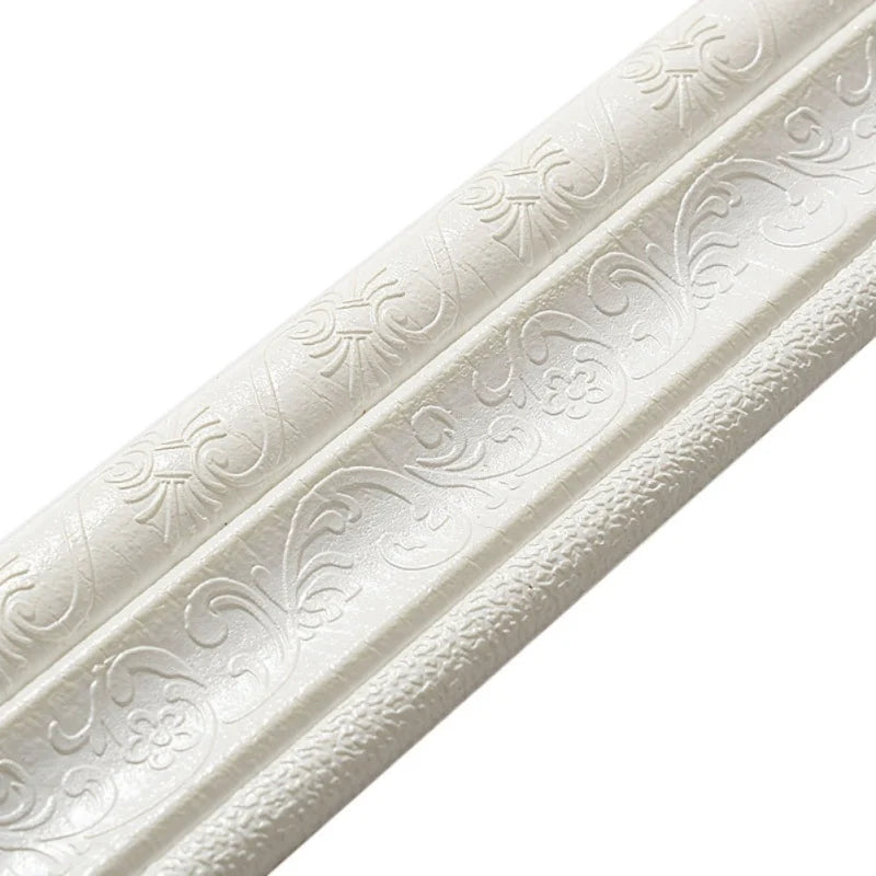 DIY Self Adhesive Flexible Foam Molding.  Wallpaper Trim 3D Decorative Wall Trim Peel and Stick Trim for Home Decor