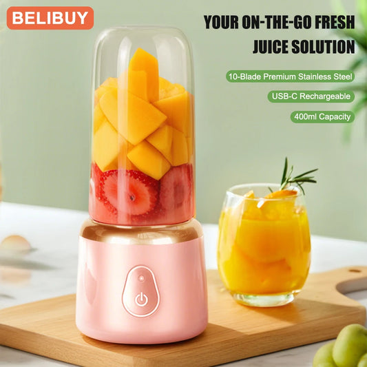400ml Portable Juicer Rechargable Cup Blender