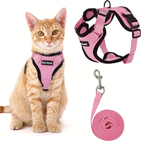 Non-Slip Adjustable Leash Cat Vest