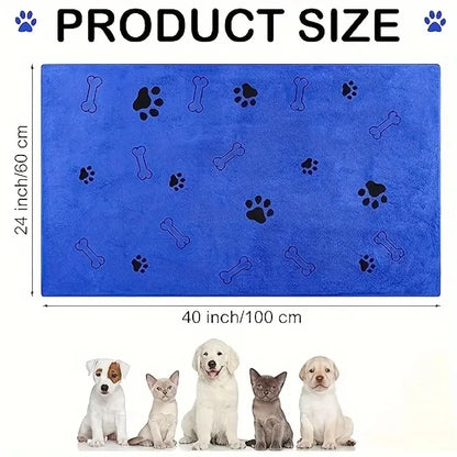 2pcs Soft Microfiber Pet Bath & Grooming Towel