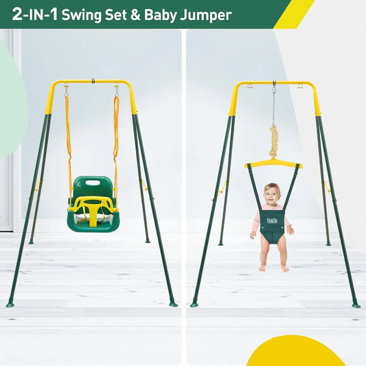 Heavy Duty Kids Swing & Bouncer with 4 Sandbags