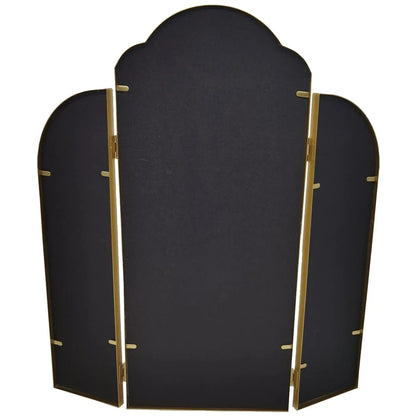 Trifold Adjustable Gold Vanity Mirror by Drew Barrymore. Large Arched Wall Mirror for Bathroom, Bedroom Makeup Dresser